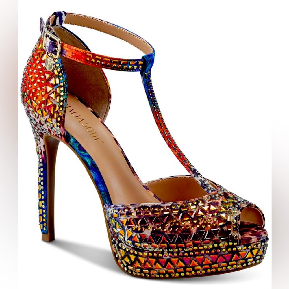 NWT THALIA SODI Women's Chace Embellished Platform Pumps -Size 8